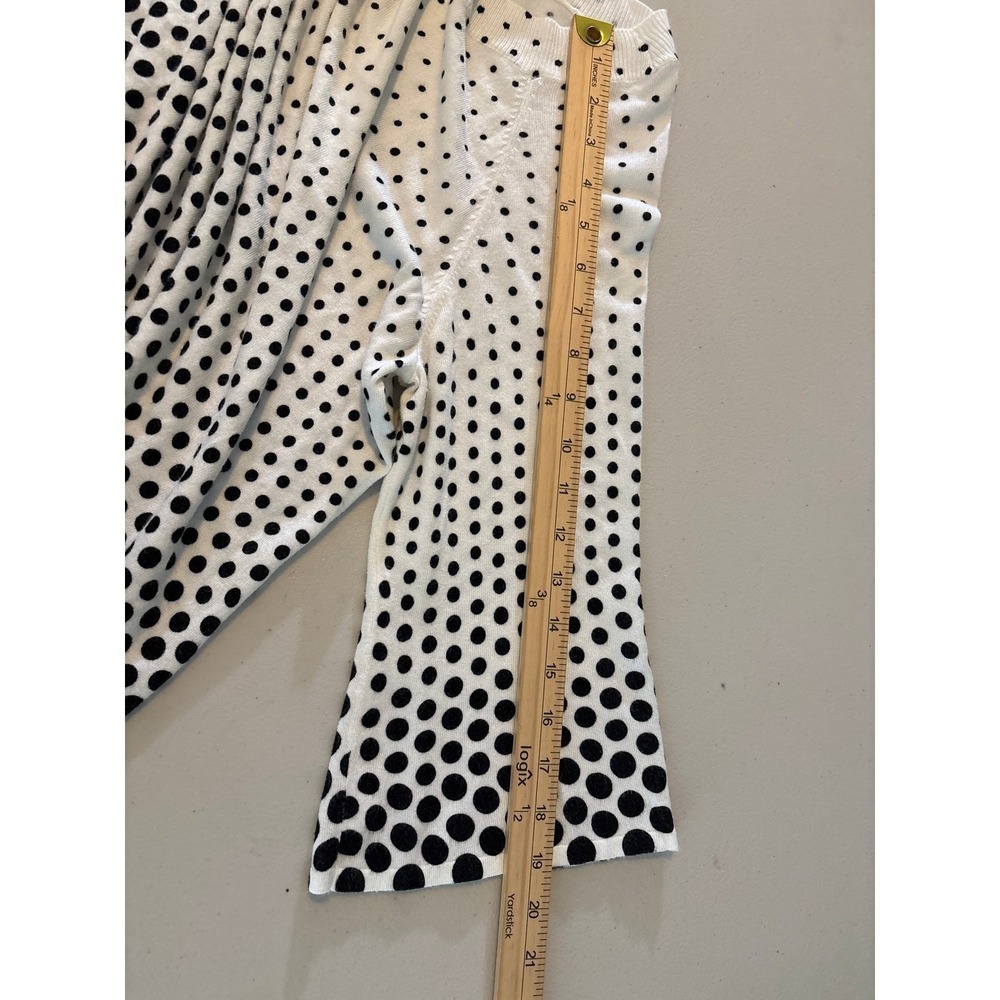 Chicos Black White Polka Dot Ombre Knit Sweater Top Women‎ Size 2 Large - Picture 8 of 12